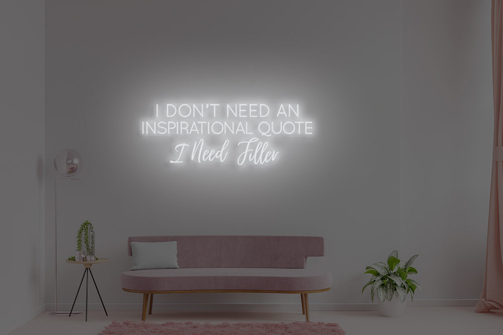 I don’t need an inspirational quote, I need filler